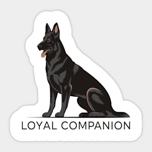 Black German Shepherd Design Sticker